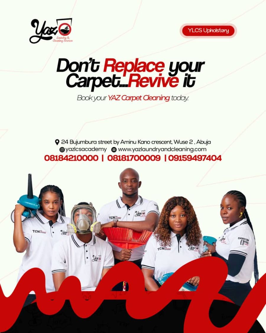 Professional Carpet Cleaning in Abuja, Nigeria: Deep Cleaning, Rug Care and Stain Removal by YAZ